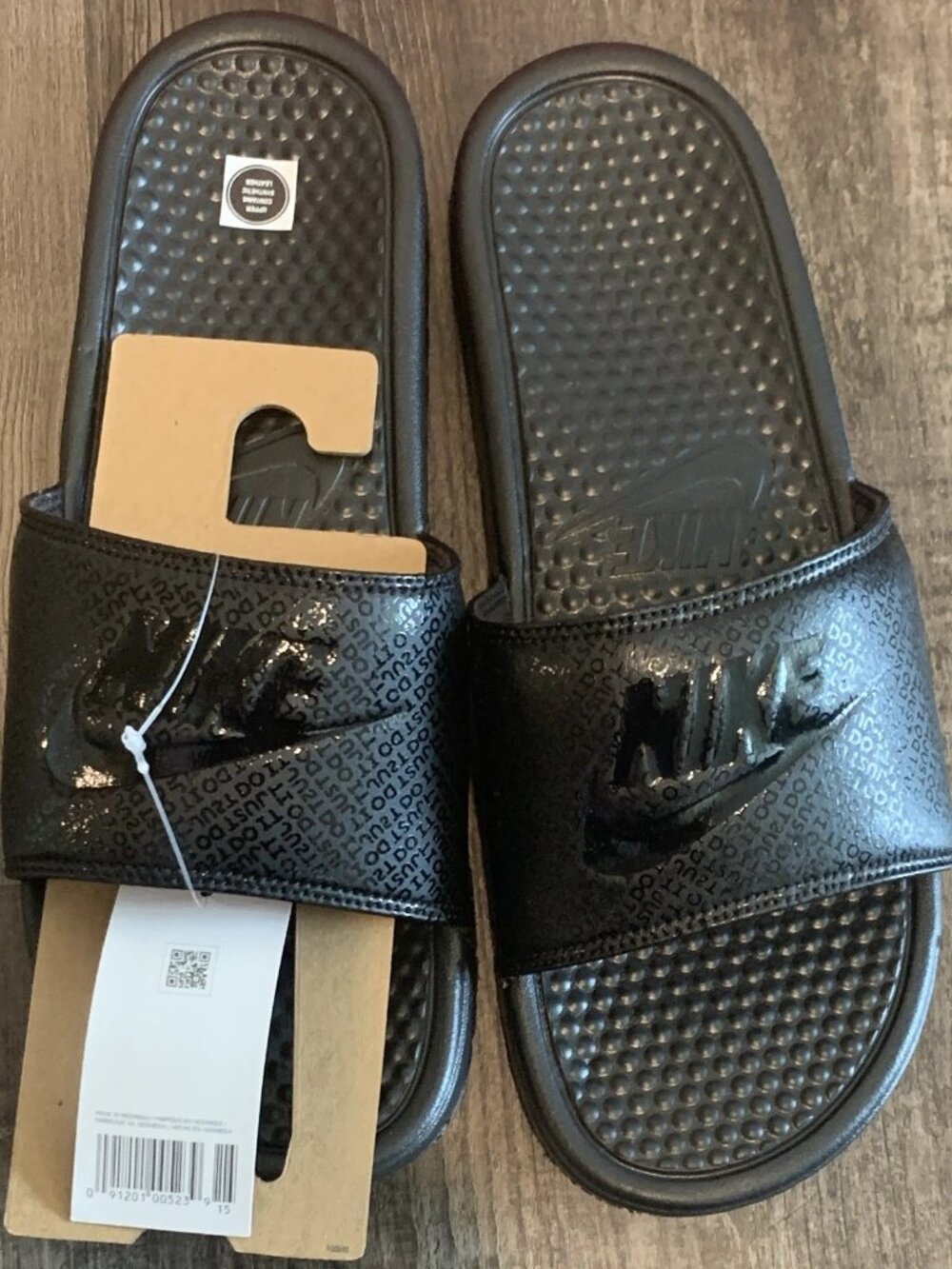 Nike Benassi JDI Men's Cushioned Slide Sandals Black US 11 UK 10 EU45 343880-001 - Picture 5 of 6
